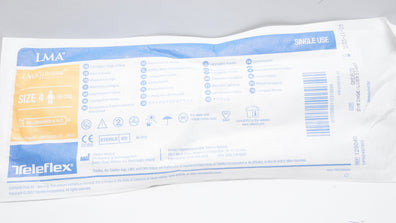 Teleflex 128040 Unique Laryngeal Mask Airway Size4 50-70kg Air<30ml/60cm H2O(x)